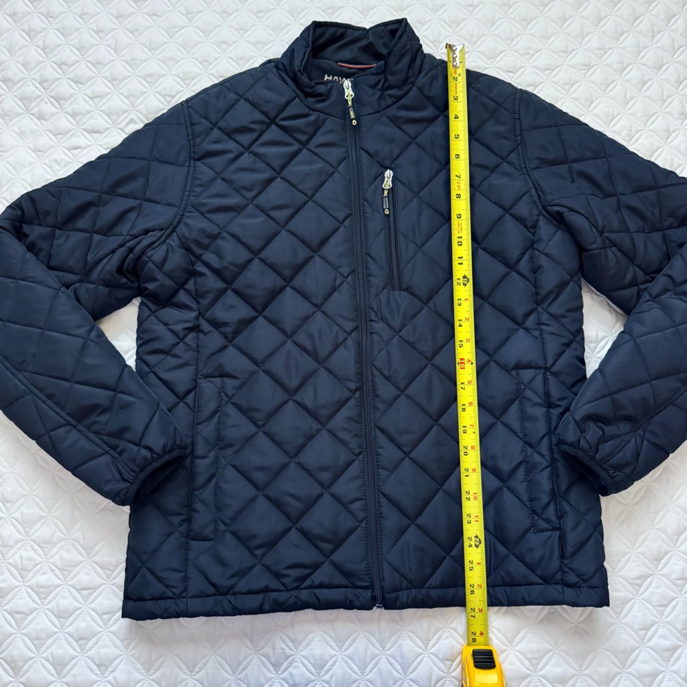 Hawke & Co. HK Quilted Heritage Full Zip Jacket Coat Navy Blue Size M - Picture 10 of 15